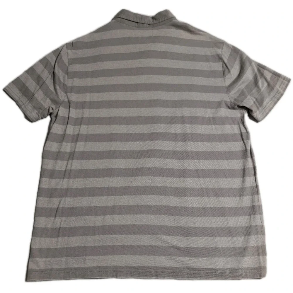 Original Penguin Polo Shirt Mens XXL Gray Striped Classic Fit Short Sleeve - Picture 2 of 5